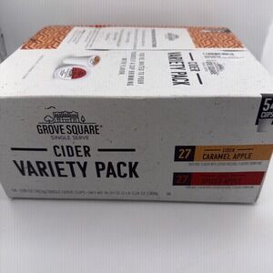 Grove Square Cider Pods, Variety Pack Single Serve (Pack of 54) Expired 11/13/25